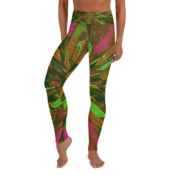 Jungle Pink Yoga Leggings