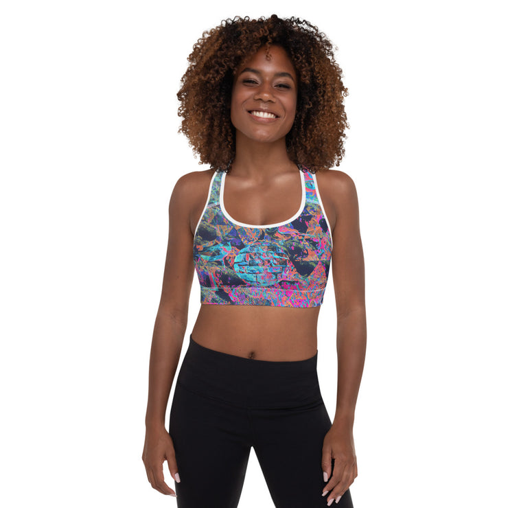 Peacock Padded Sports Bra