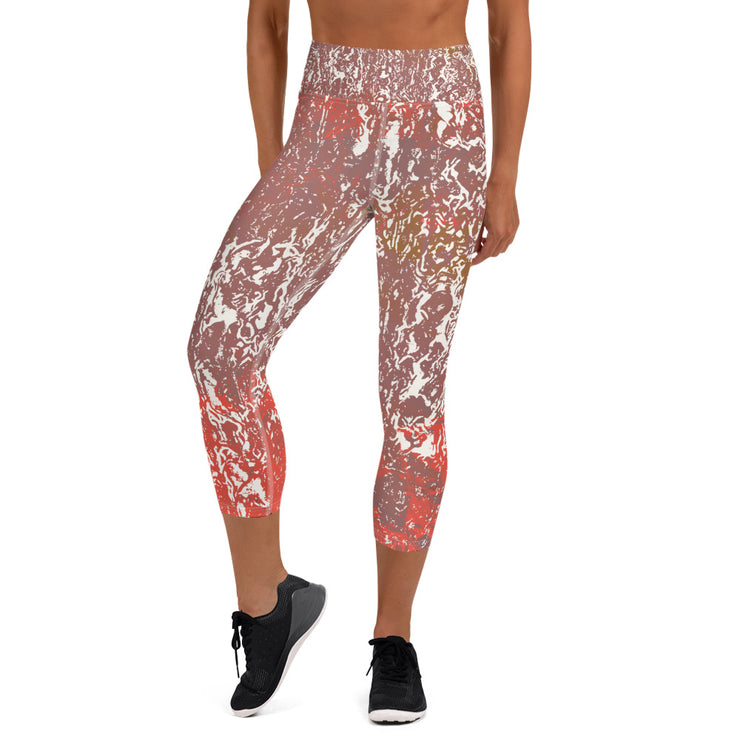 Rust Yoga Capri Leggings