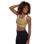 Gold Padded Sports Bra