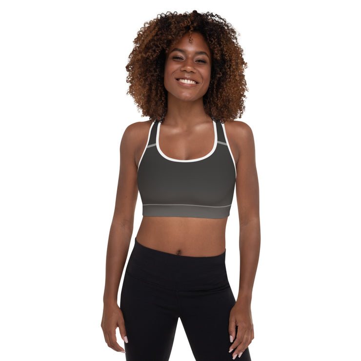 Charcoal Padded Sports Bra