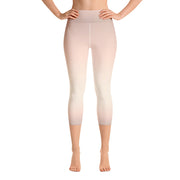 Pfirsich verblassen Yoga Capri Leggings