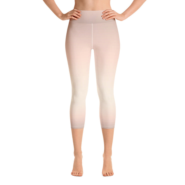 Pfirsich verblassen Yoga Capri Leggings