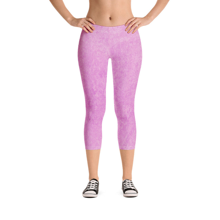 Legging capri rose poudré