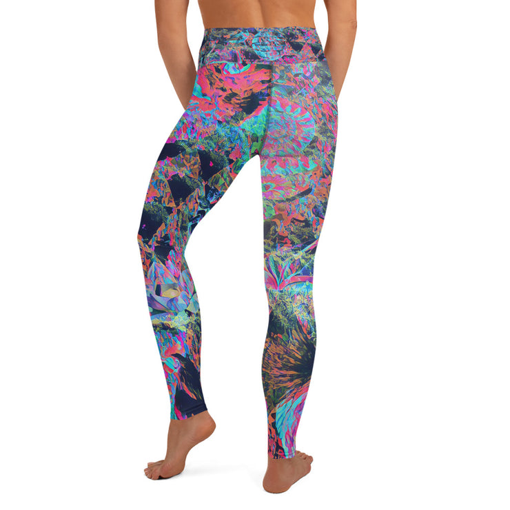 Leggings de pavo real para yoga