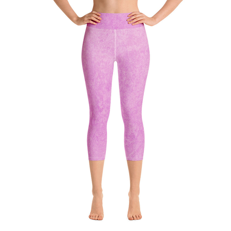 Powder Pink Yoga Capri Leggings