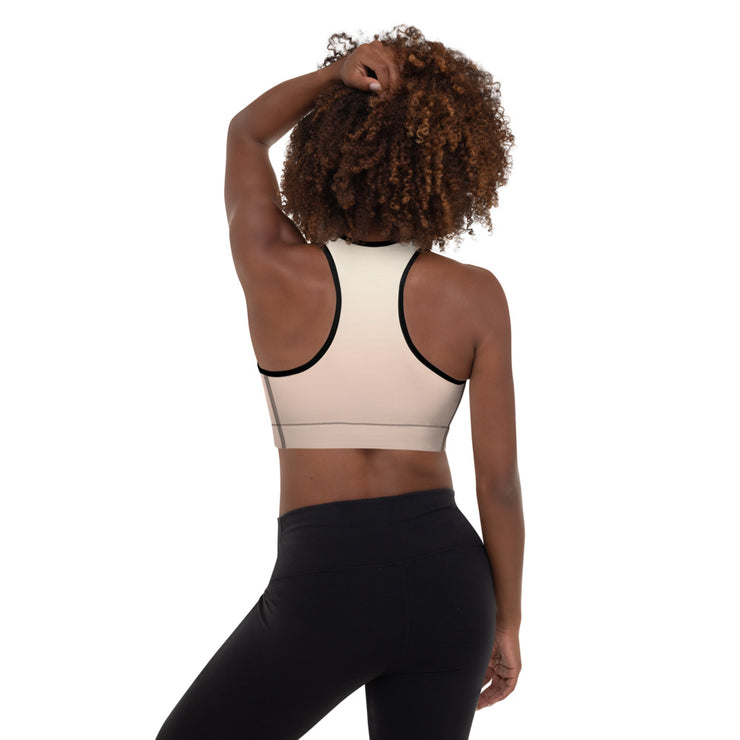 Peach Fade Padded Sports Bra