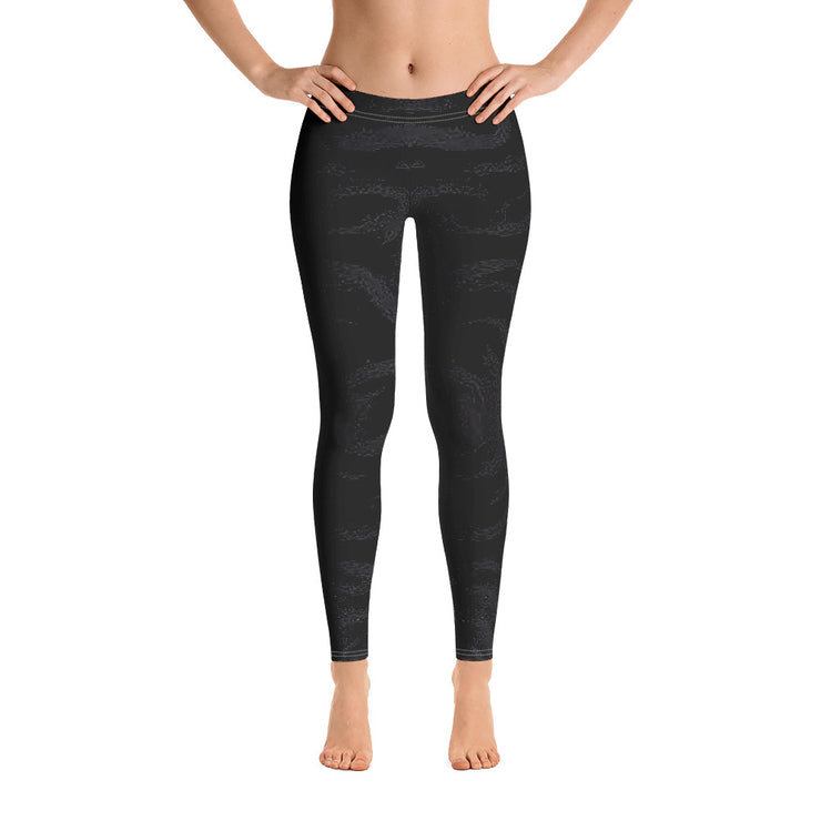 Leggings tourbillon noir