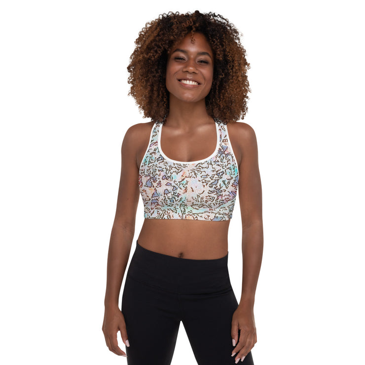 Cartoon Padded Sports Bra