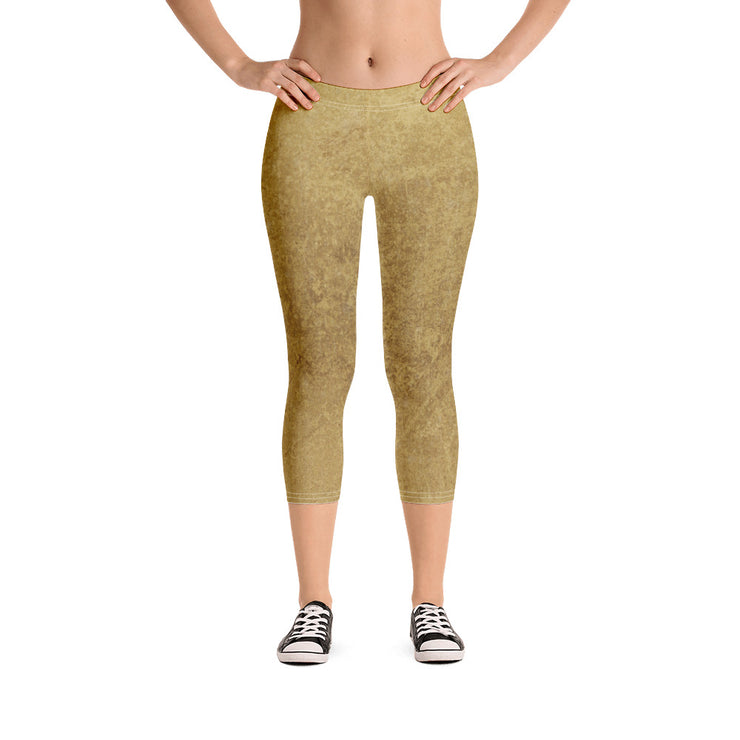 Gold Capri Leggings