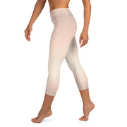 Peach Fade Yoga Capri Leggings