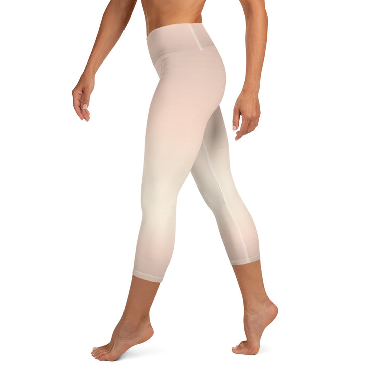 Pfirsich verblassen Yoga Capri Leggings