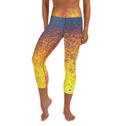 Blaue Ember Yoga Capri Leggings