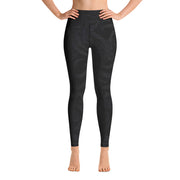 Schwarz Wirbel Yoga Leggings