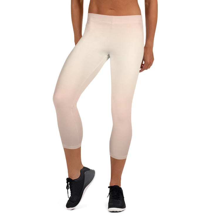 Leggings Capri con desvanecimiento de melocotón