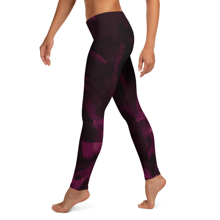 Legging noir rose foncé