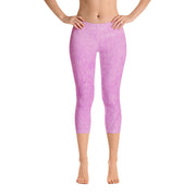 Legging capri rose poudré