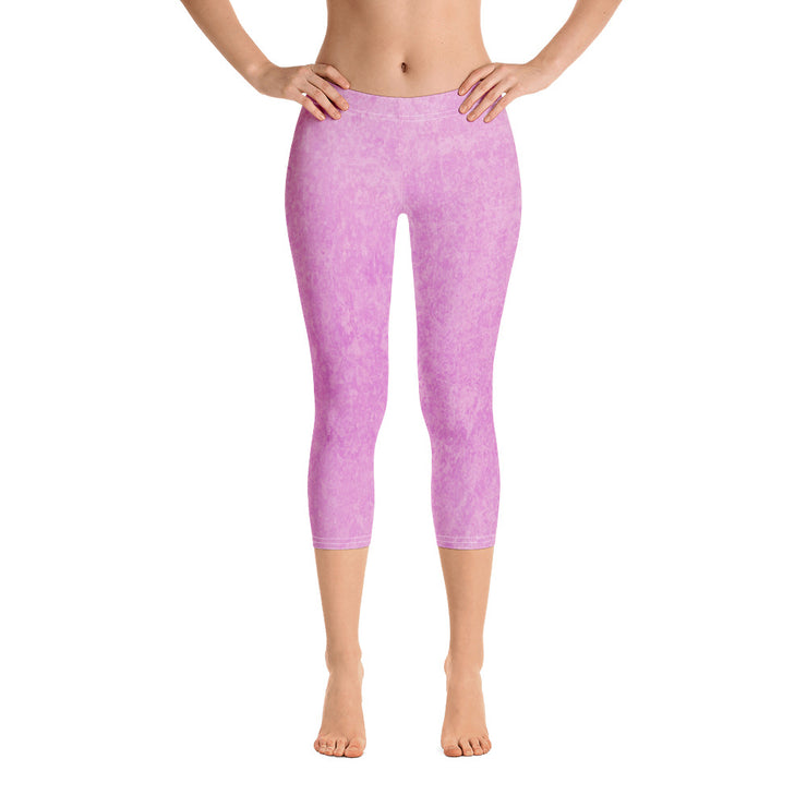 Legging capri rose poudré