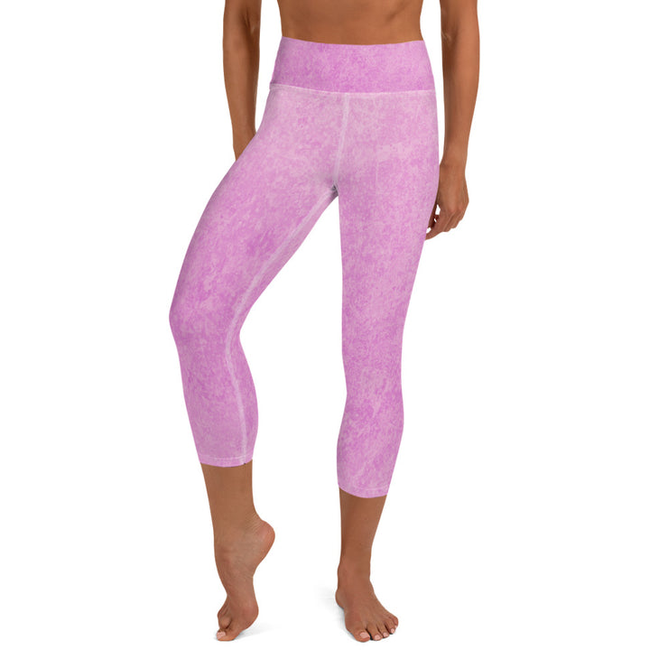 Powder Pink Yoga Capri Leggings