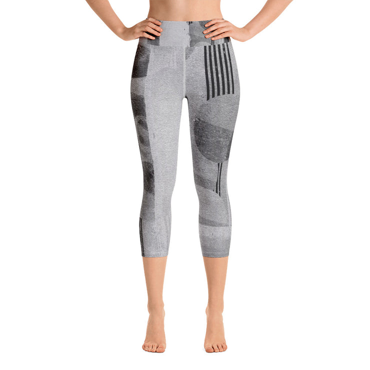 Yoga de rayure Capri Leggings