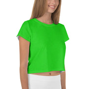 Caddy verde all-over impresión Crop Camiseta