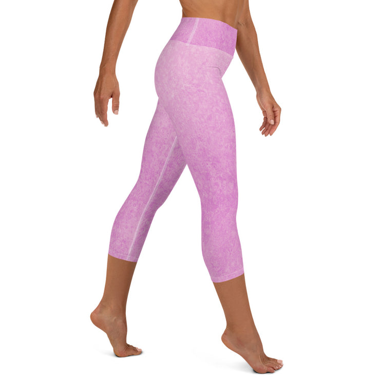 Powder Pink Yoga Capri Leggings