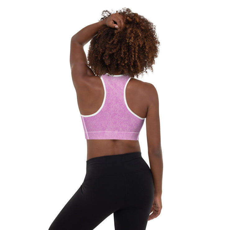 Soutien-gorge de sport rembourré rose poudré en poudre