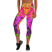 Legging capri de yoga aztèque