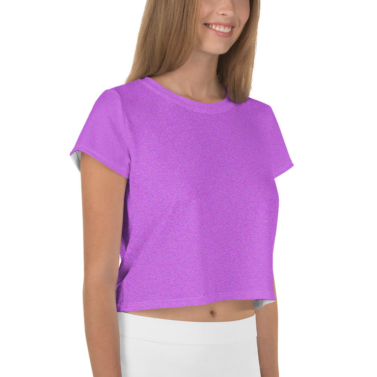 Caddy Pink All-Over Print Crop Tee