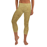 Gold Capri Leggings