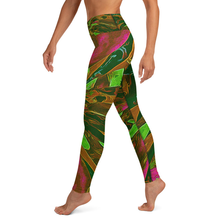 Jungle Pink Yoga Leggings