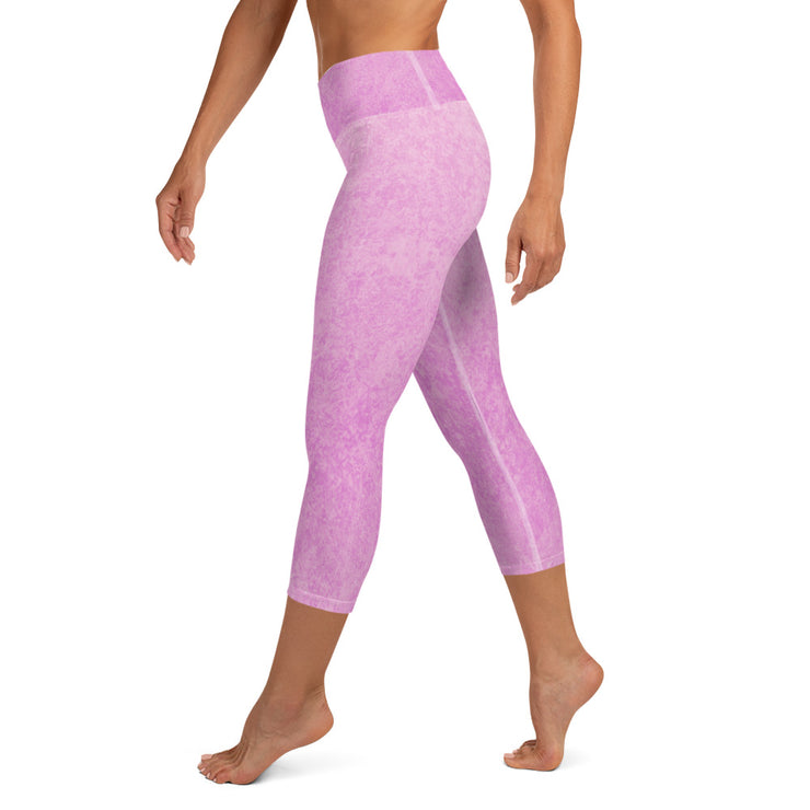 Powder Pink Yoga Capri Leggings