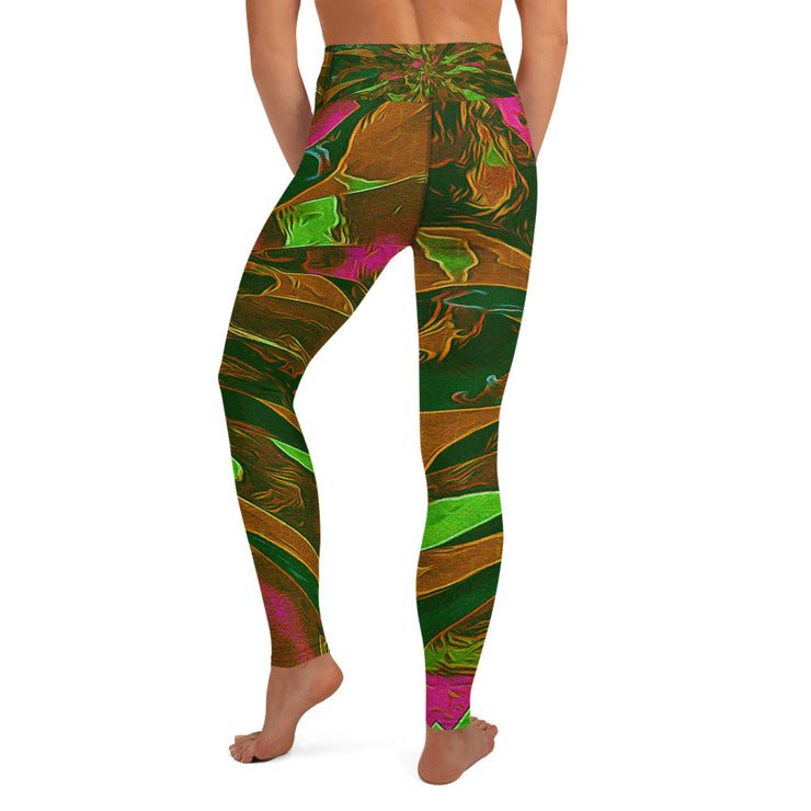 Jungle Pink Yoga Leggings