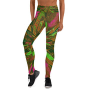 Jungle Pink Yoga Leggings