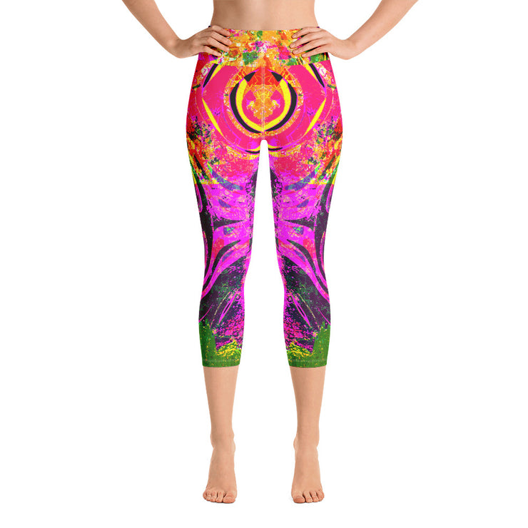 Legging capri de yoga aztèque