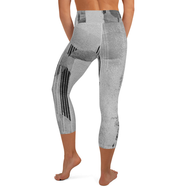 Yoga de rayure Capri Leggings