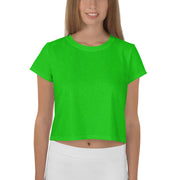 Caddy verde all-over impresión Crop Camiseta