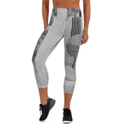 Yoga de rayure Capri Leggings