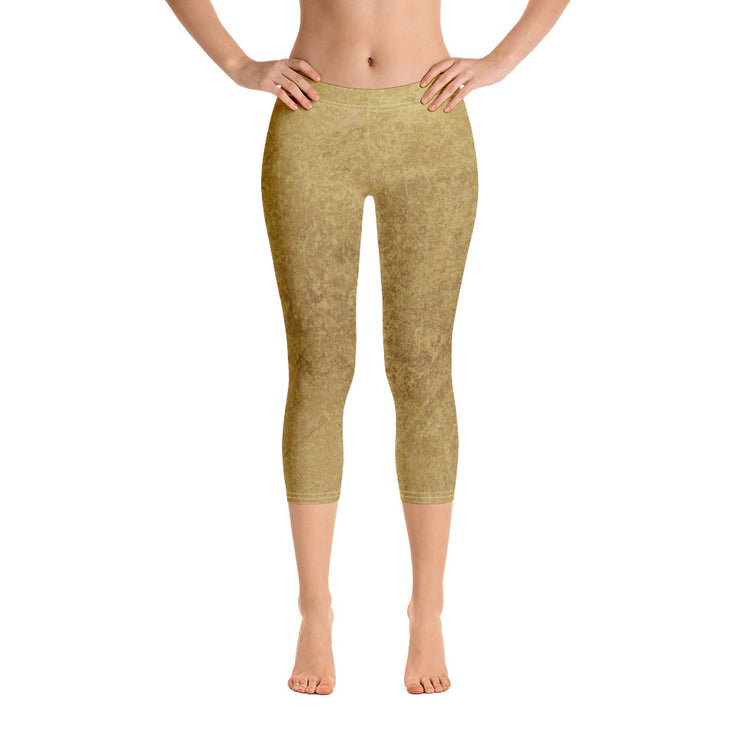 Gold Capri Leggings